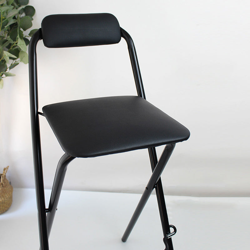 Contemporary Dining Stools Folding Bar Stools with Metal Base