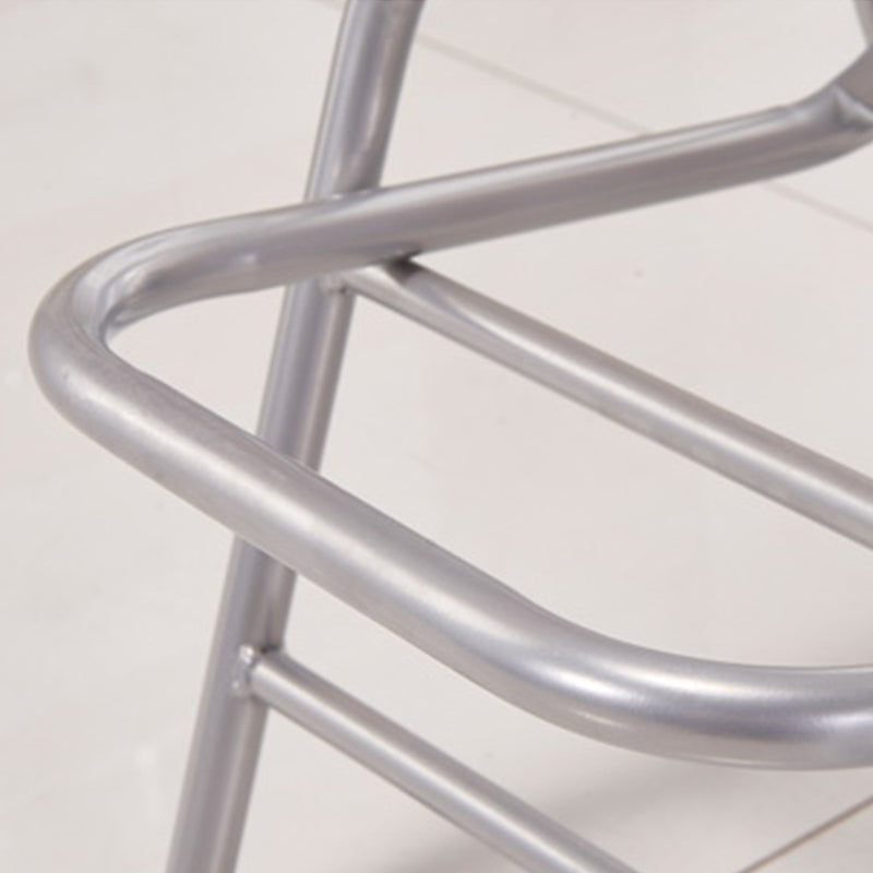Contemporary Dining Stools Low Back Folding Bar Stools with Metal Base