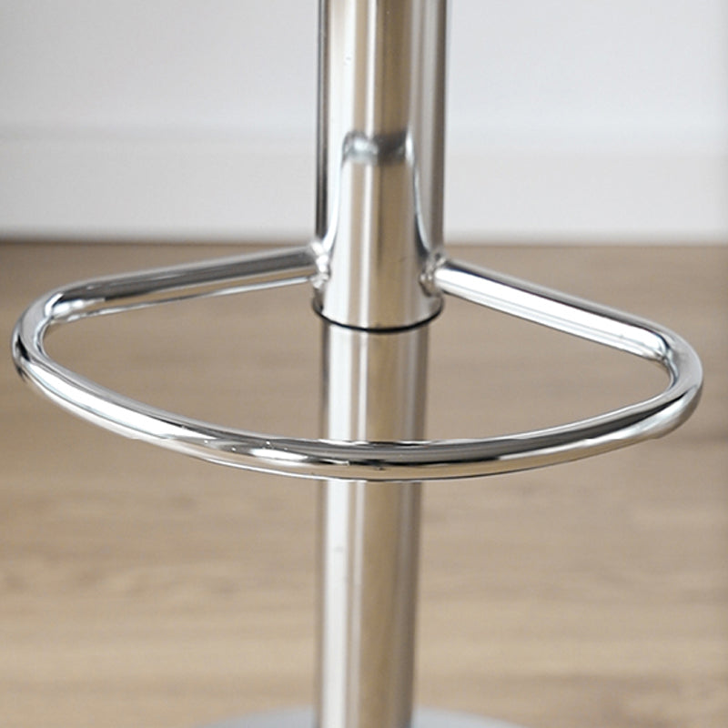 Armless Dining Stools Adjustable Height Bar Stools with Metal Base