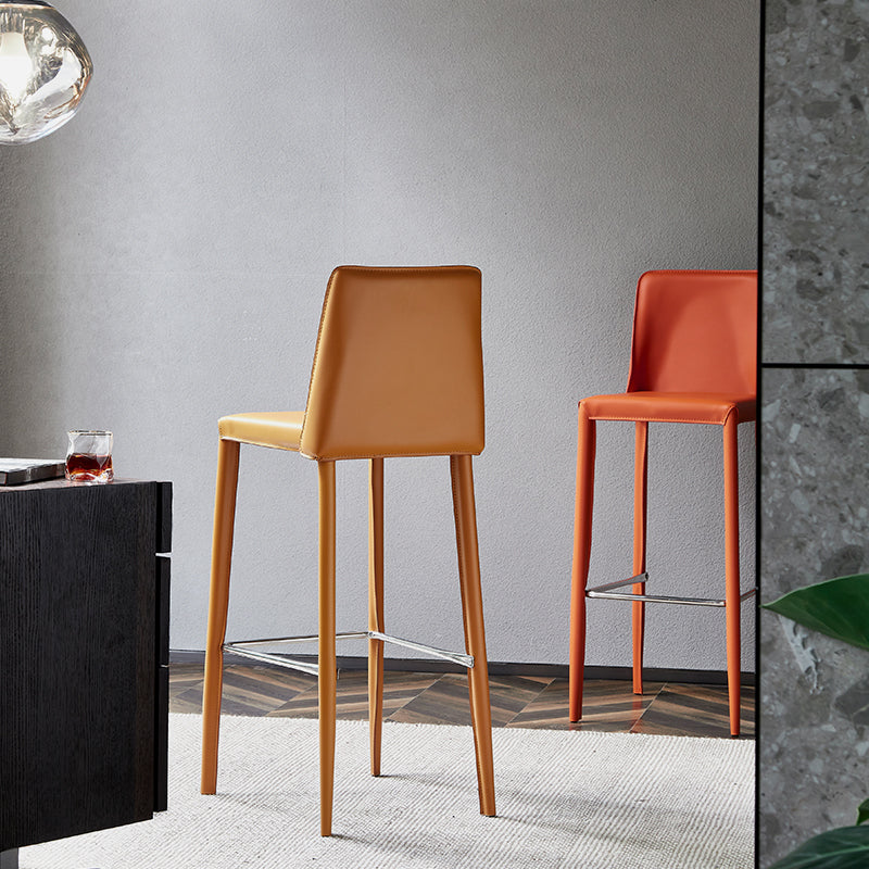 Modern Style Metal Barstool Low Back Counter Bar Stool for Kitchen