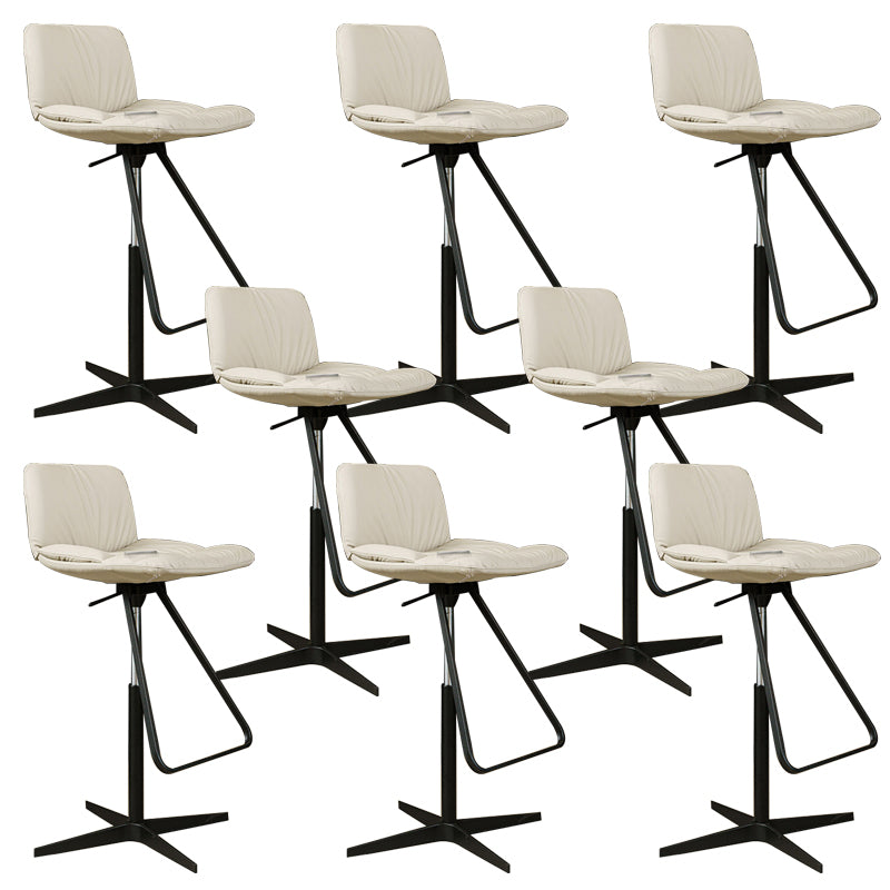 Industrial Style Adjustable Bar Stool Leather Counter Bar Stool for Home