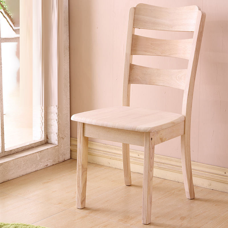 Wood Modern Style Dining Chair Ladder Back Side Chair for Dining Room