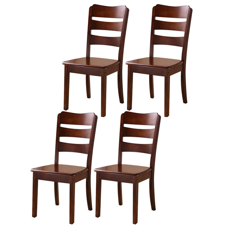 Wood Modern Style Dining Chair Ladder Back Side Chair for Dining Room