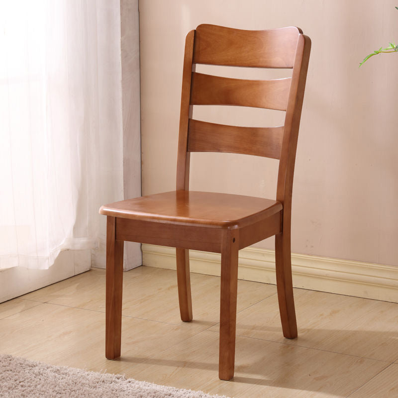 Wood Modern Style Dining Chair Ladder Back Side Chair for Dining Room