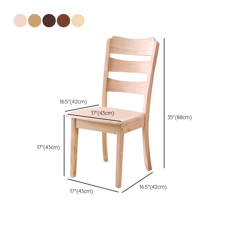Wood Modern Style Dining Chair Ladder Back Side Chair for Dining Room