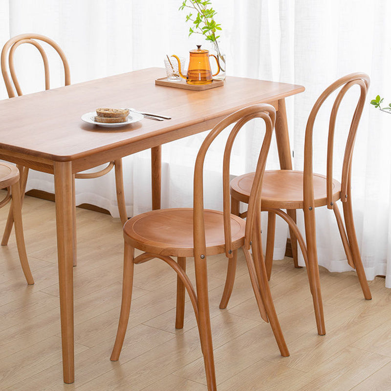 Wood Modern Style Side Chair Open Back Dining Chair for Dining Room