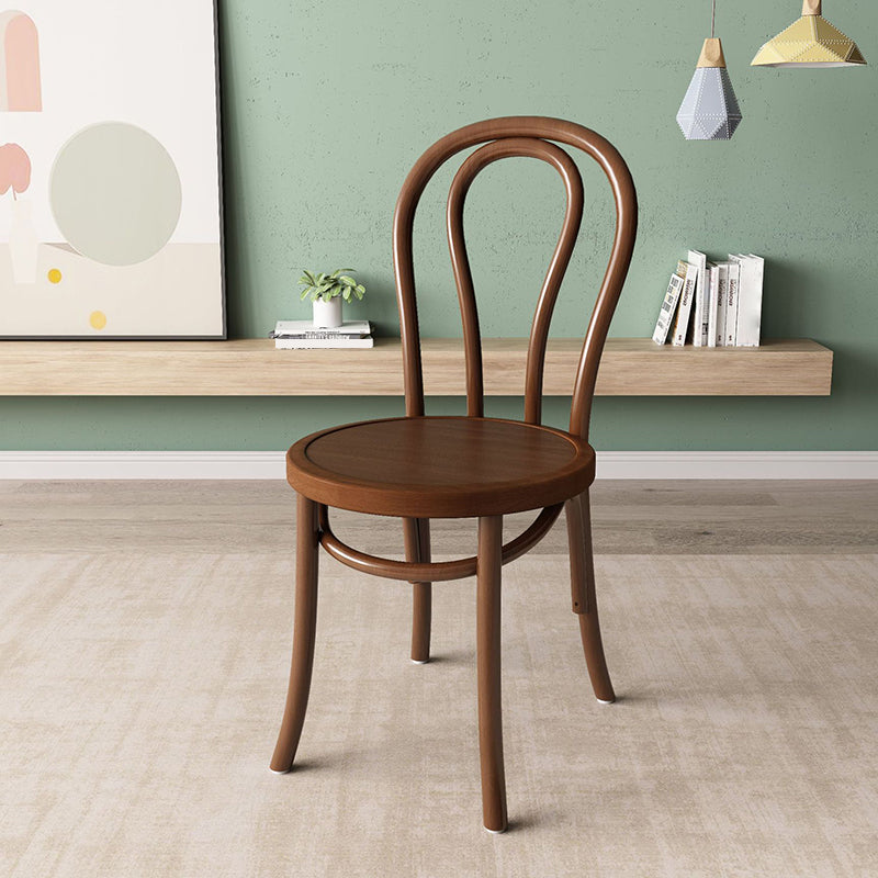 Wood Modern Style Side Chair Open Back Dining Chair for Dining Room
