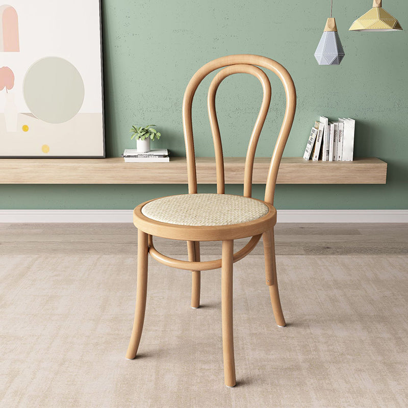 Wood Modern Style Side Chair Open Back Dining Chair for Dining Room