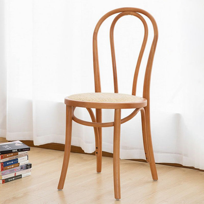 Wood Modern Style Side Chair Open Back Dining Chair for Dining Room