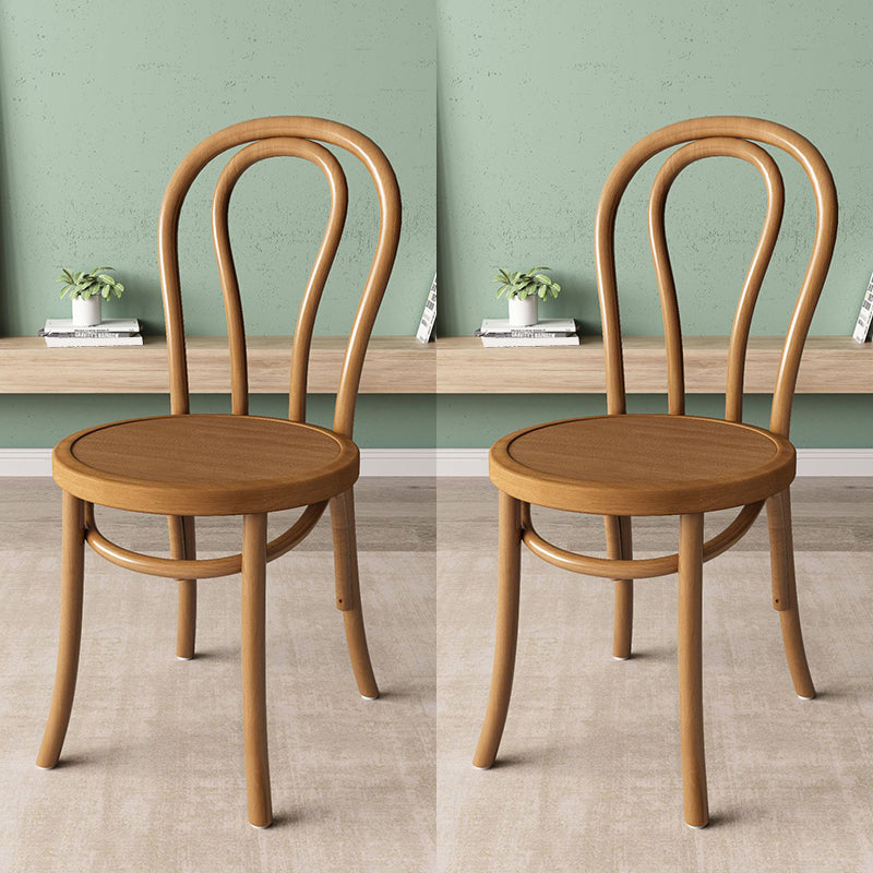 Wood Modern Style Side Chair Open Back Dining Chair for Dining Room