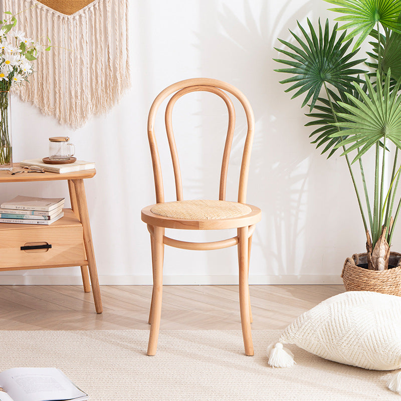 Wood Modern Style Side Chair Open Back Dining Chair for Dining Room