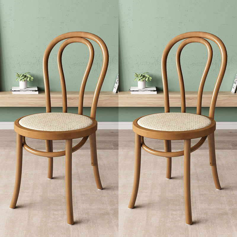 Wood Modern Style Side Chair Open Back Dining Chair for Dining Room