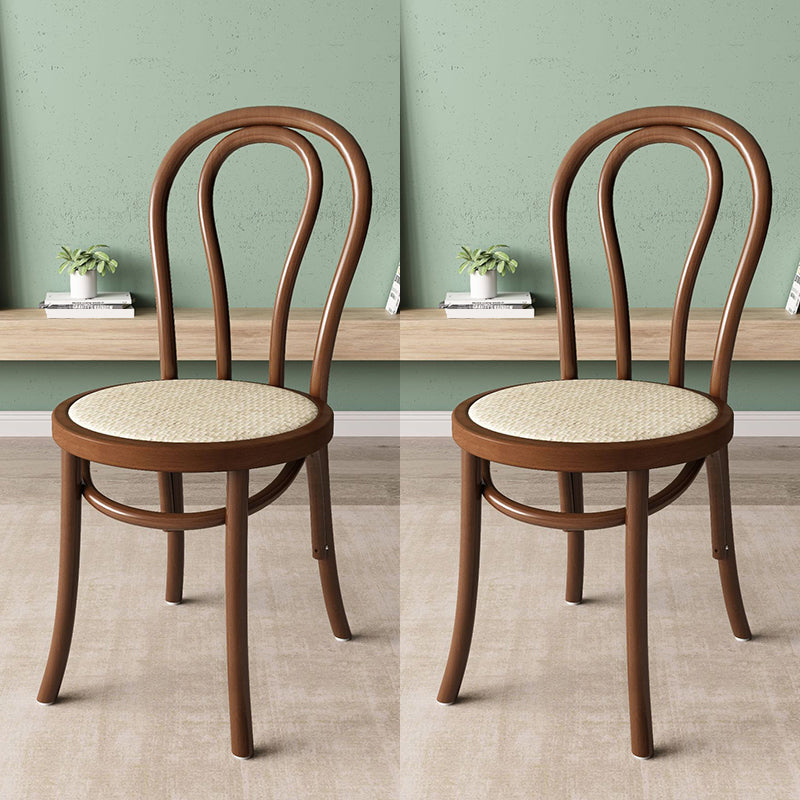 Wood Modern Style Side Chair Open Back Dining Chair for Dining Room