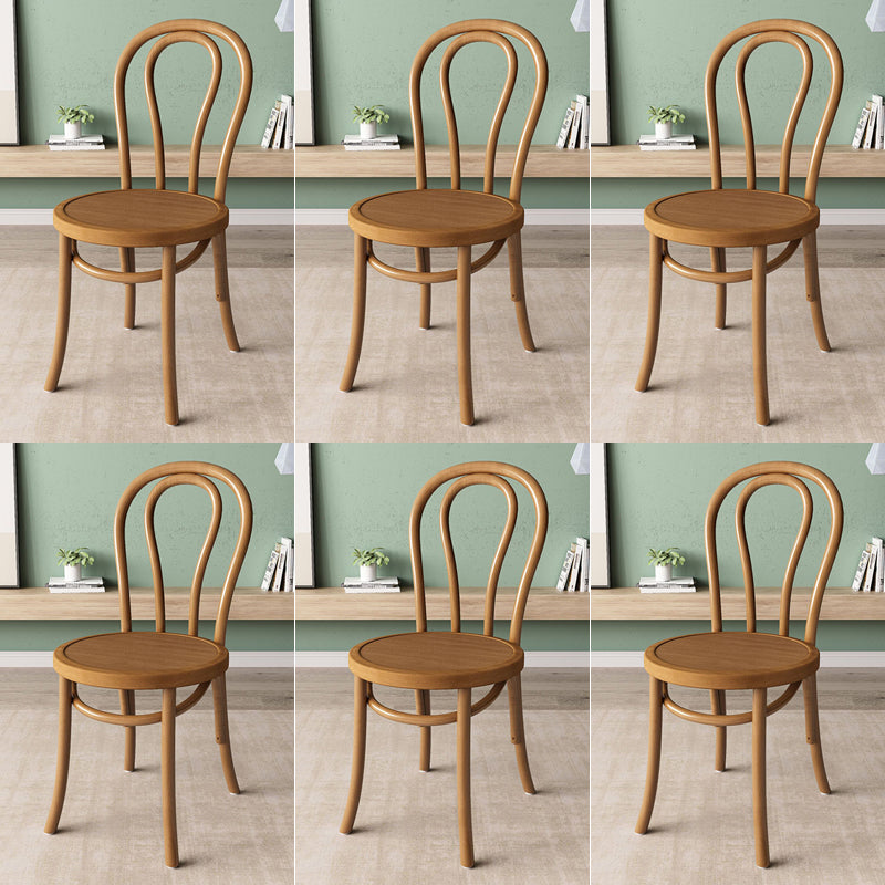 Wood Modern Style Side Chair Open Back Dining Chair for Dining Room