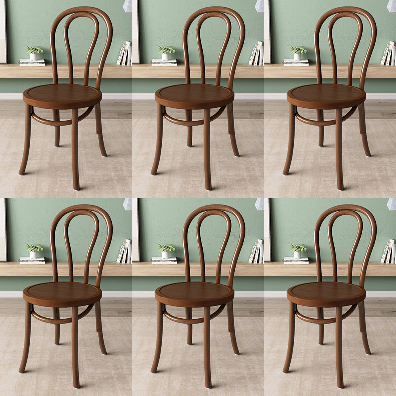 Wood Modern Style Side Chair Open Back Dining Chair for Dining Room