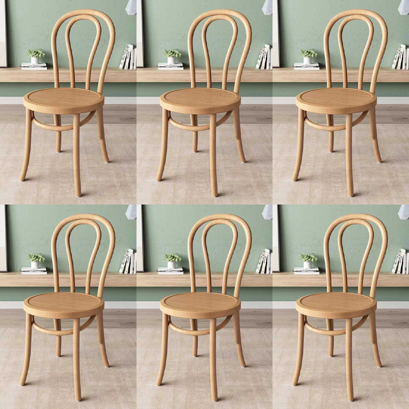 Wood Modern Style Side Chair Open Back Dining Chair for Dining Room