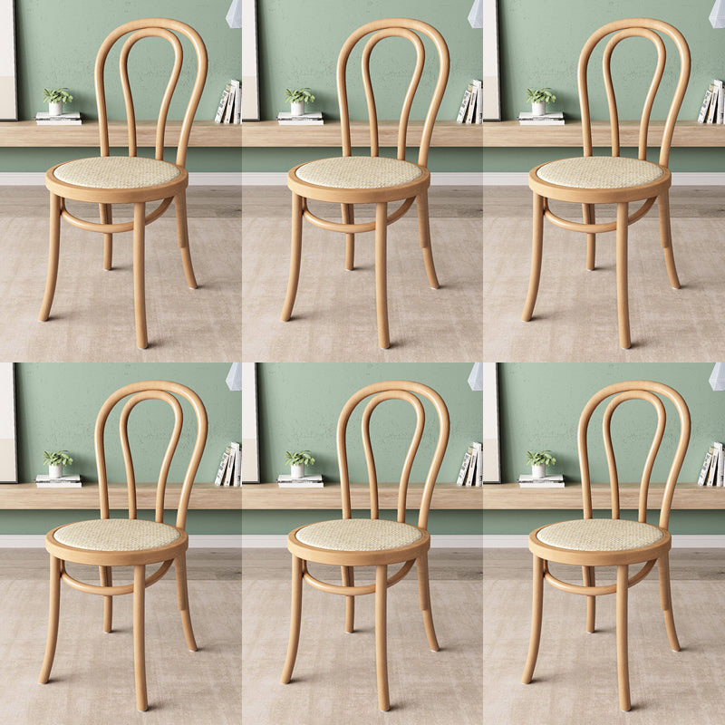 Wood Modern Style Side Chair Open Back Dining Chair for Dining Room