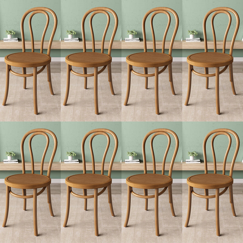 Wood Modern Style Side Chair Open Back Dining Chair for Dining Room
