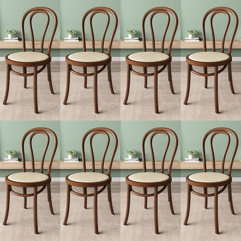 Wood Modern Style Side Chair Open Back Dining Chair for Dining Room