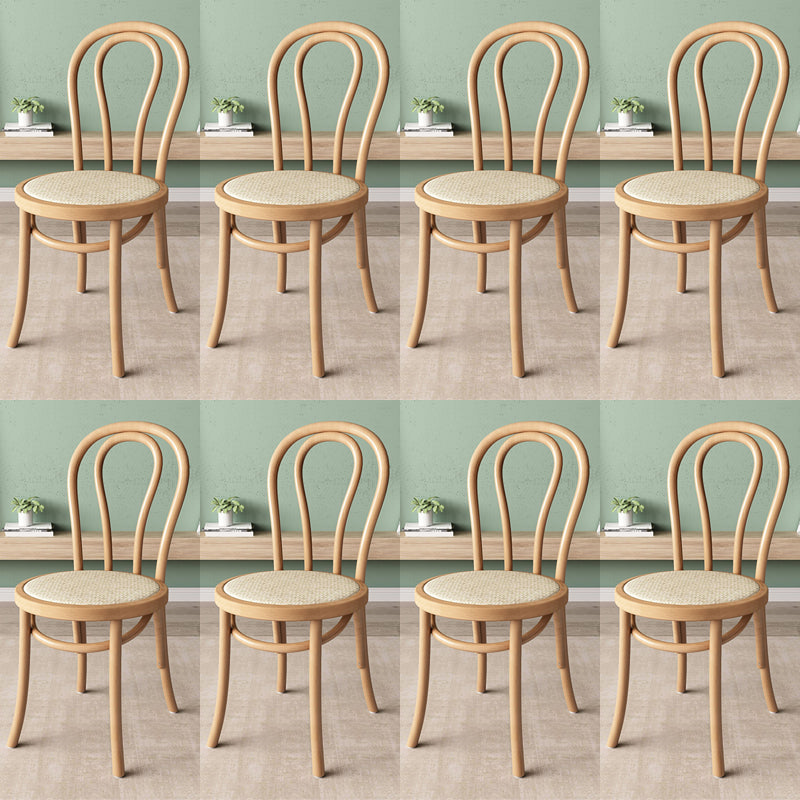 Wood Modern Style Side Chair Open Back Dining Chair for Dining Room