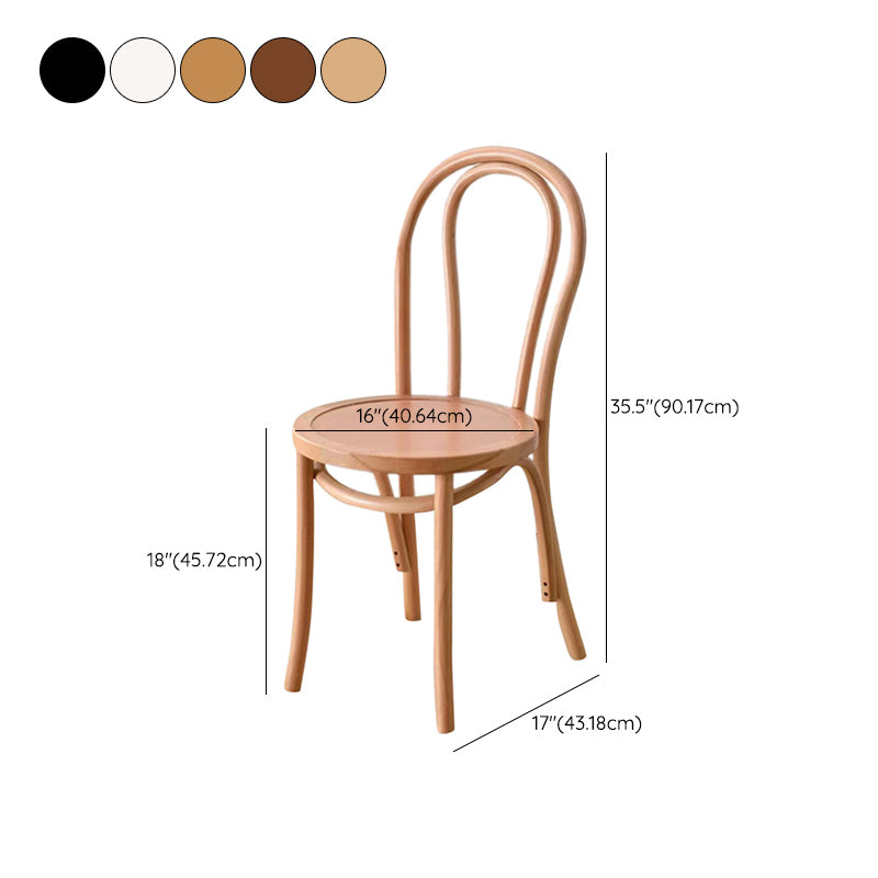 Wood Modern Style Side Chair Open Back Dining Chair for Dining Room