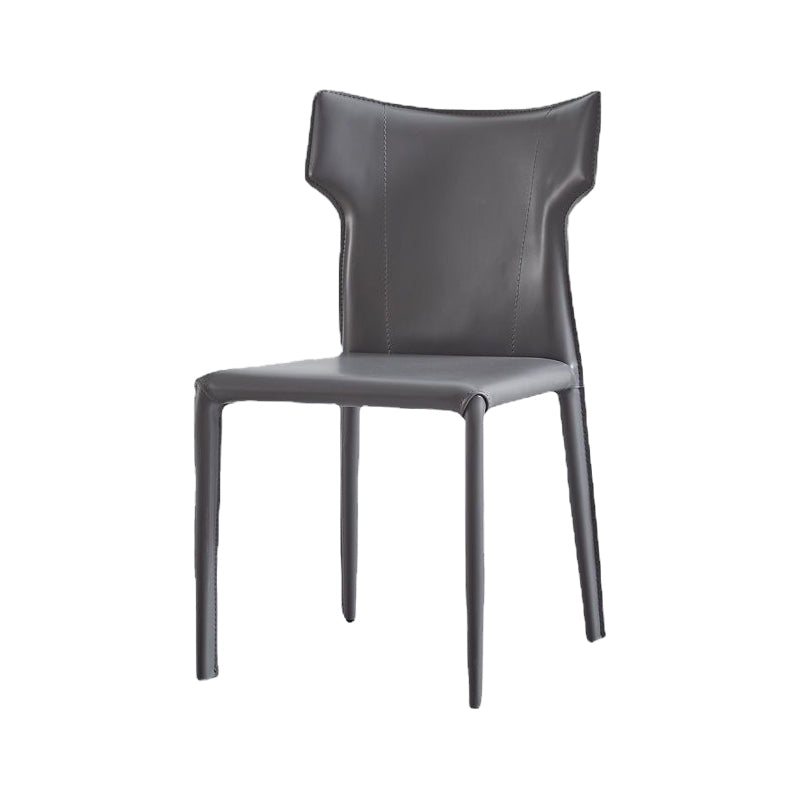 Contemporary Upholstered Armless Chair Kitchen Wingback Dining Chair
