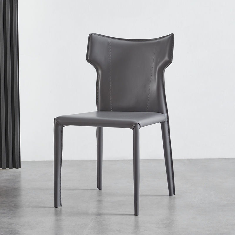 Contemporary Upholstered Armless Chair Kitchen Wingback Dining Chair