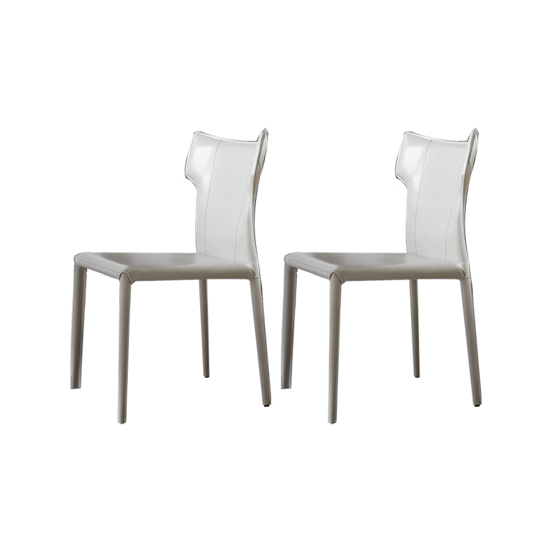 Contemporary Upholstered Armless Chair Kitchen Wingback Dining Chair