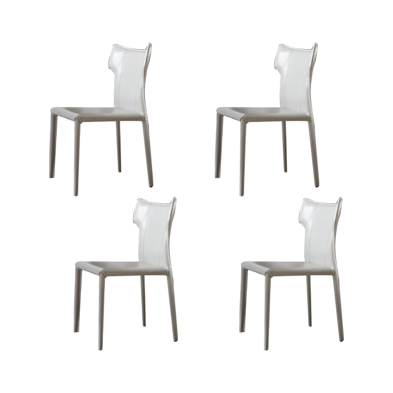 Contemporary Upholstered Armless Chair Kitchen Wingback Dining Chair