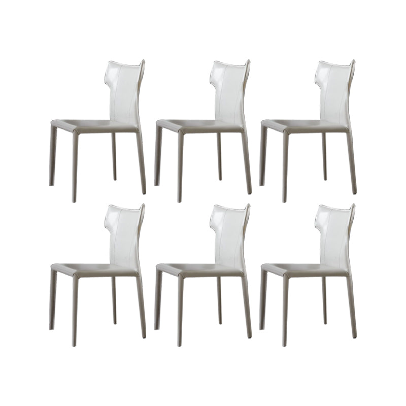 Contemporary Upholstered Armless Chair Kitchen Wingback Dining Chair