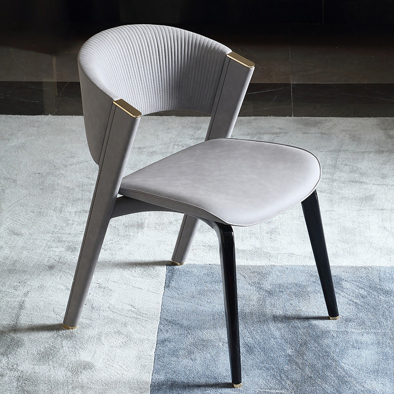 Industrial Upholstered Armless Chair Kitchen Open Back Dining Chair