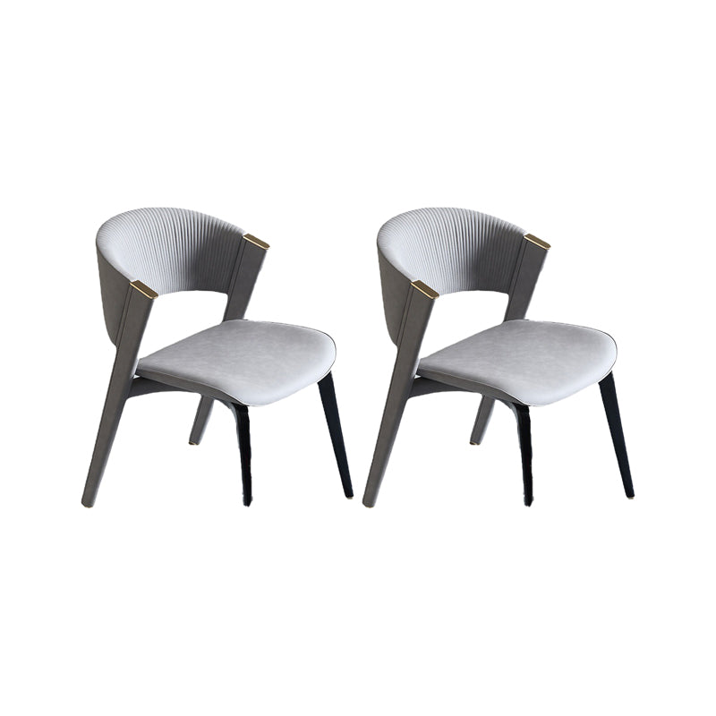 Industrial Upholstered Armless Chair Kitchen Open Back Dining Chair