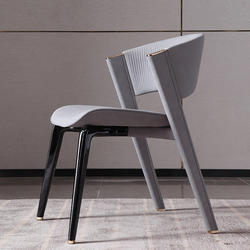 Industrial Upholstered Armless Chair Kitchen Open Back Dining Chair