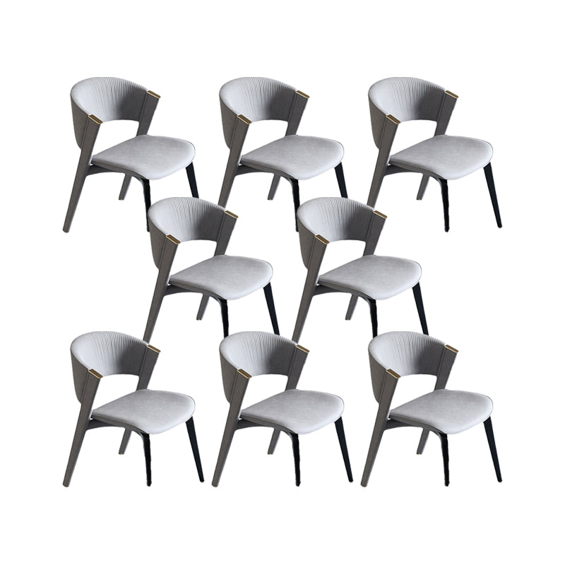 Industrial Upholstered Armless Chair Kitchen Open Back Dining Chair