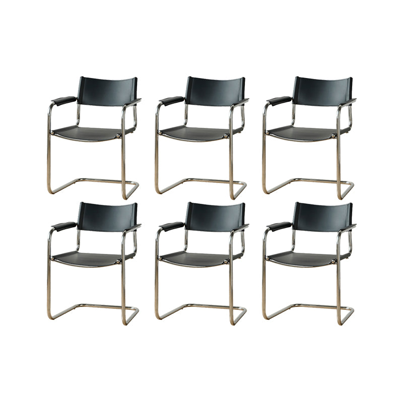 Industrial Arm Chair Modern Leather Indoor Dining Chair for Home