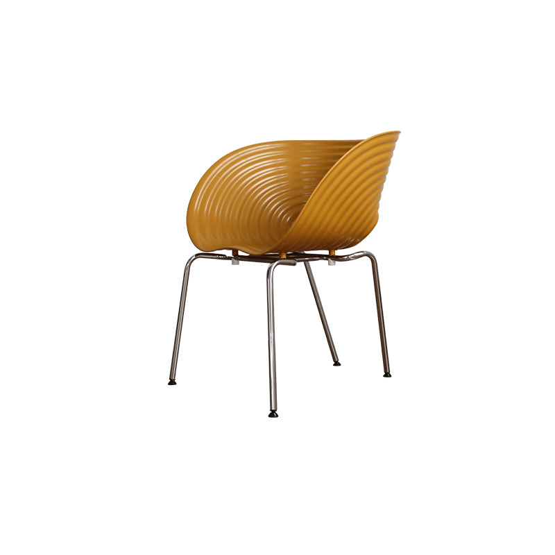 Industrial Side Chair Plastic Open Back Dining Chair for Home