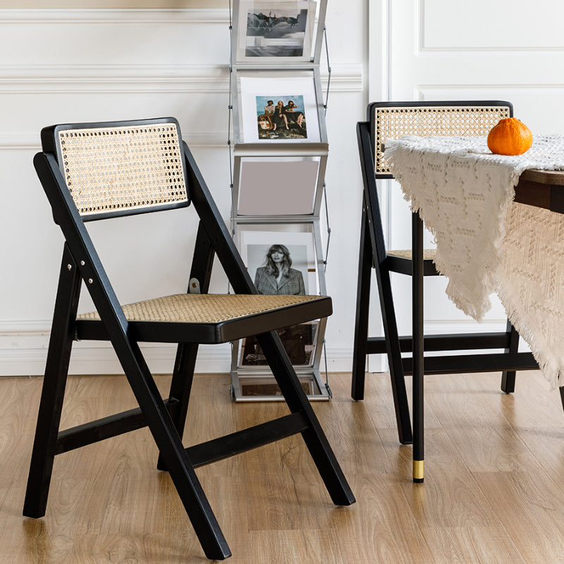 Solid Wood Side Chair Modern Style Folding Dining Chair for Home