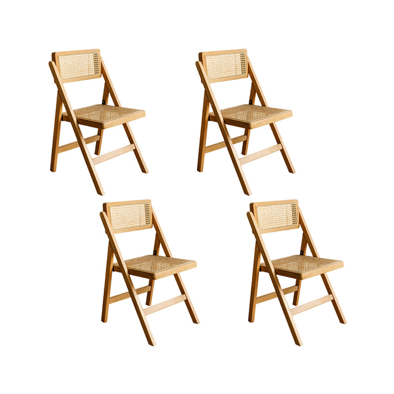 Solid Wood Side Chair Modern Style Folding Dining Chair for Home