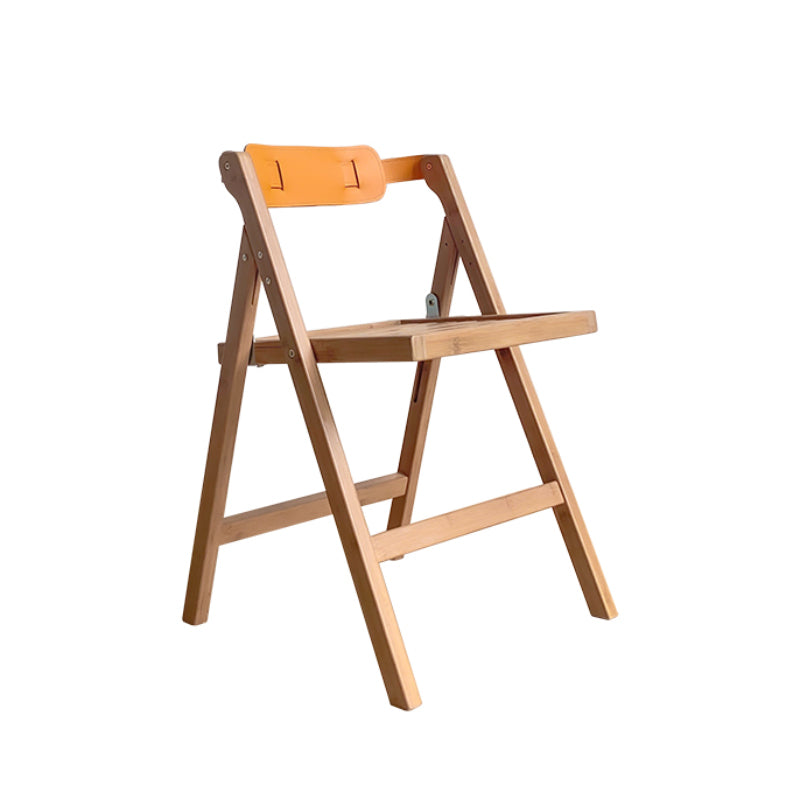 Modern Folding Side Chair Wooden Open Back Dining Chair for Home