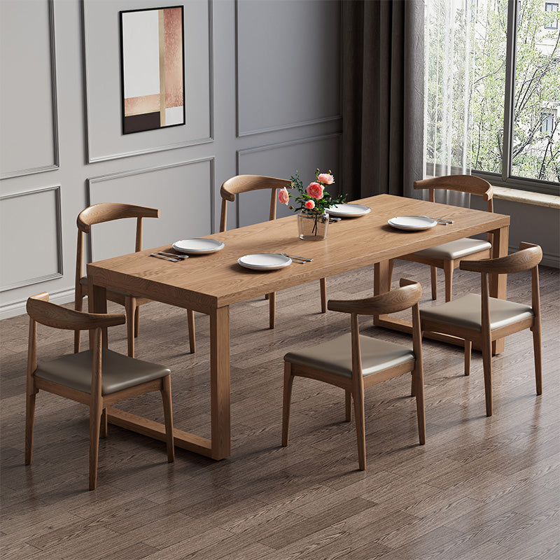 Modern Rectangle Wood Dining Table 1/2/5/7 Pieces Dining Set for Dining Room