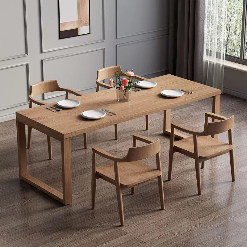 Modern Rectangle Wood Dining Table 1/2/5/7 Pieces Dining Set for Dining Room