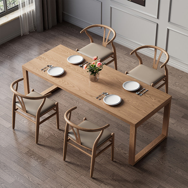 Modern Rectangle Wood Dining Table 1/2/5/7 Pieces Dining Set for Dining Room