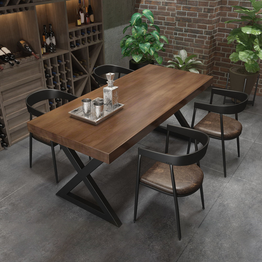 Industrial Rectangle Wood Dining Table 1/3/5/7 Pieces Dining Set for Bar