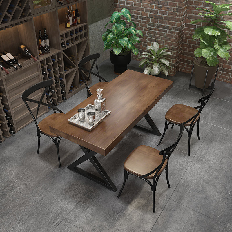 Industrial Rectangle Wood Dining Table 1/3/5/7 Pieces Dining Set for Bar