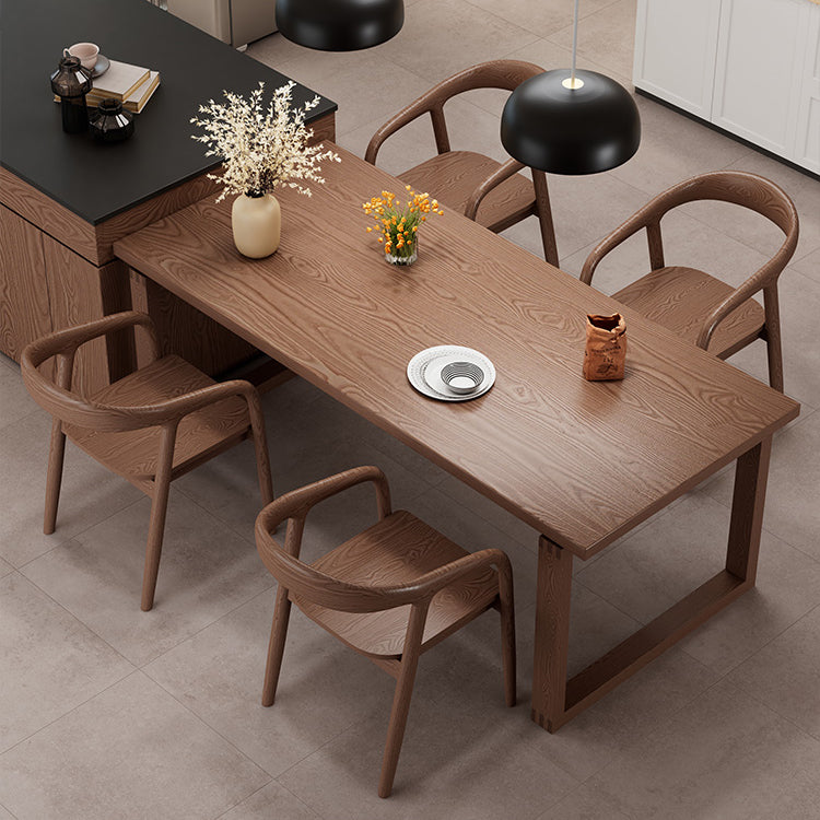 Modern Rectangle Wood Dining Table 1/2/4/5 Pieces Dining Set for Kitchen