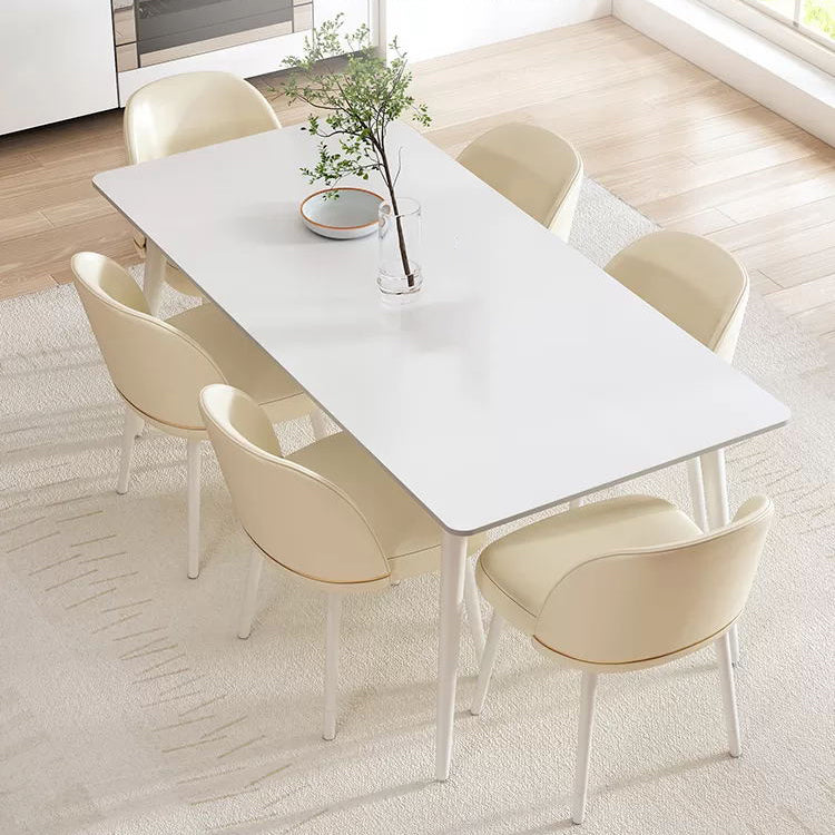 Modern Rectangle Stone Dining Table 1/2/5/7 Pieces Dining Set for Dining Room