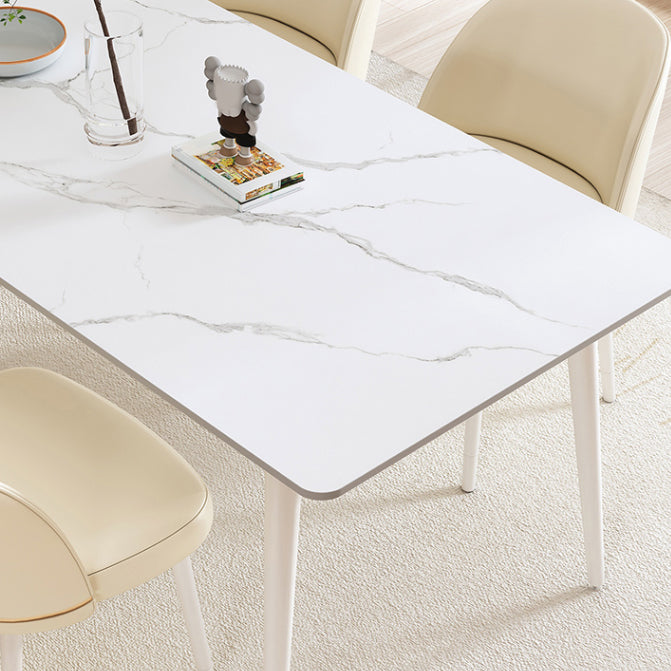 Modern Rectangle Stone Dining Table 1/2/5/7 Pieces Dining Set for Dining Room