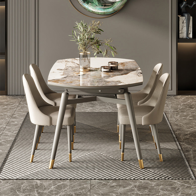 Dining Room Dinner Table Extendable 4 Legs Kitchen Dining Table