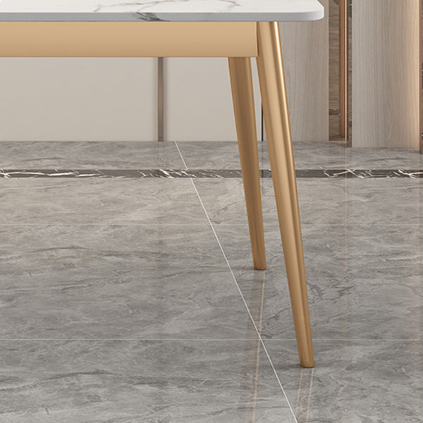 Dinner Room Luxury Dining Table Kitchen Stone 4 Legs Dining Table