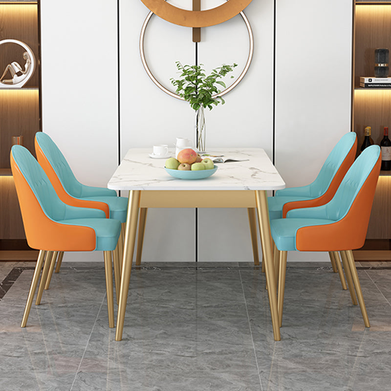 Dinner Room Luxury Dining Table Kitchen Stone 4 Legs Dining Table